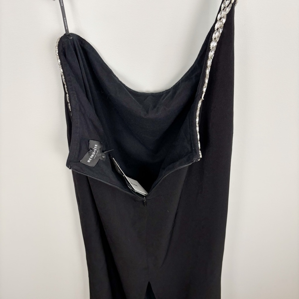 RETROFETE Fernanda Dress in Black & Silver Size L - Picture 9 of 15